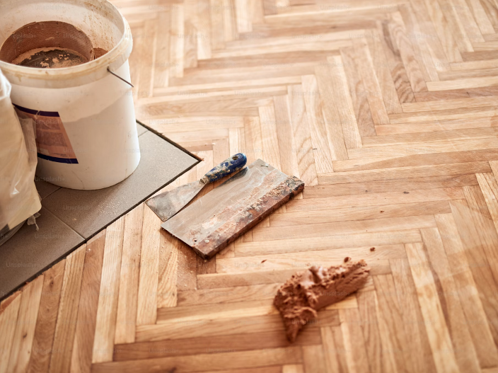 Sanding and Staining Parquet Floor